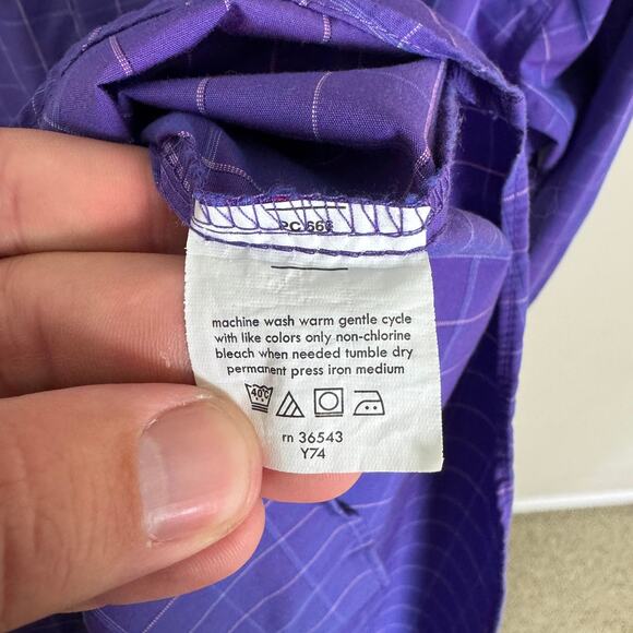 Kenneth Cole Reaction Regular Fit Cotton Button Up Shirt US Men's 15.5/34-35 - Picture 6 of 8